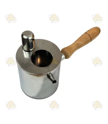 Double-walled stainless steel melting jug with handle