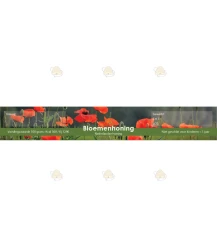 Honey label Dutch flower honey - poppy