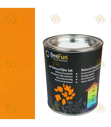 BeeFun® Natuurlijke verf voor houten bijenkasten oranje - 750 ml