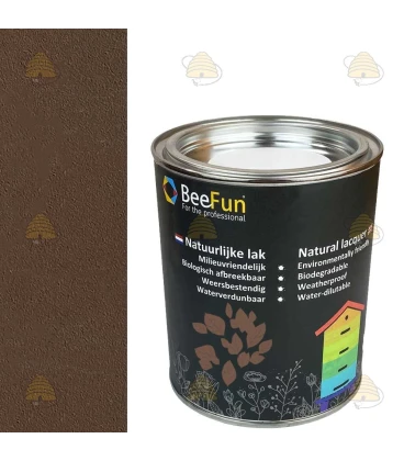 BeeFun® Natuurlijke verf voor houten bijenkasten chocolade bruin - 750 ml