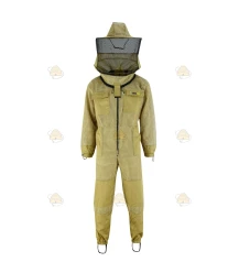 Beekeeper coverall AirFree, round hood khaki - BeeFun®