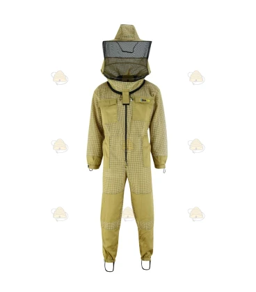 Beekeeper coverall AirFree, round hood khaki - BeeFun®