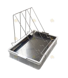 Ontzegelbak 10 cm met RVS zeef