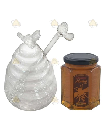 Glass honey jar small and 350 grams of honey